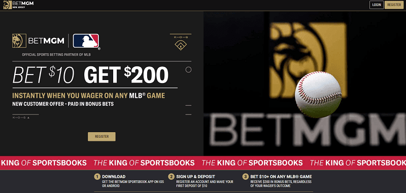 BetMGM奖金代码GAMBLING200解锁200美元，今日投注MLB